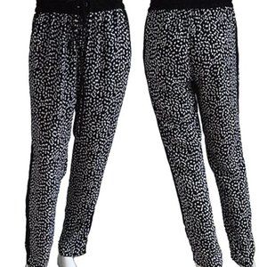 Zac & Rachel Abstract Animal Jogger Drawstring Pants Lightweight large